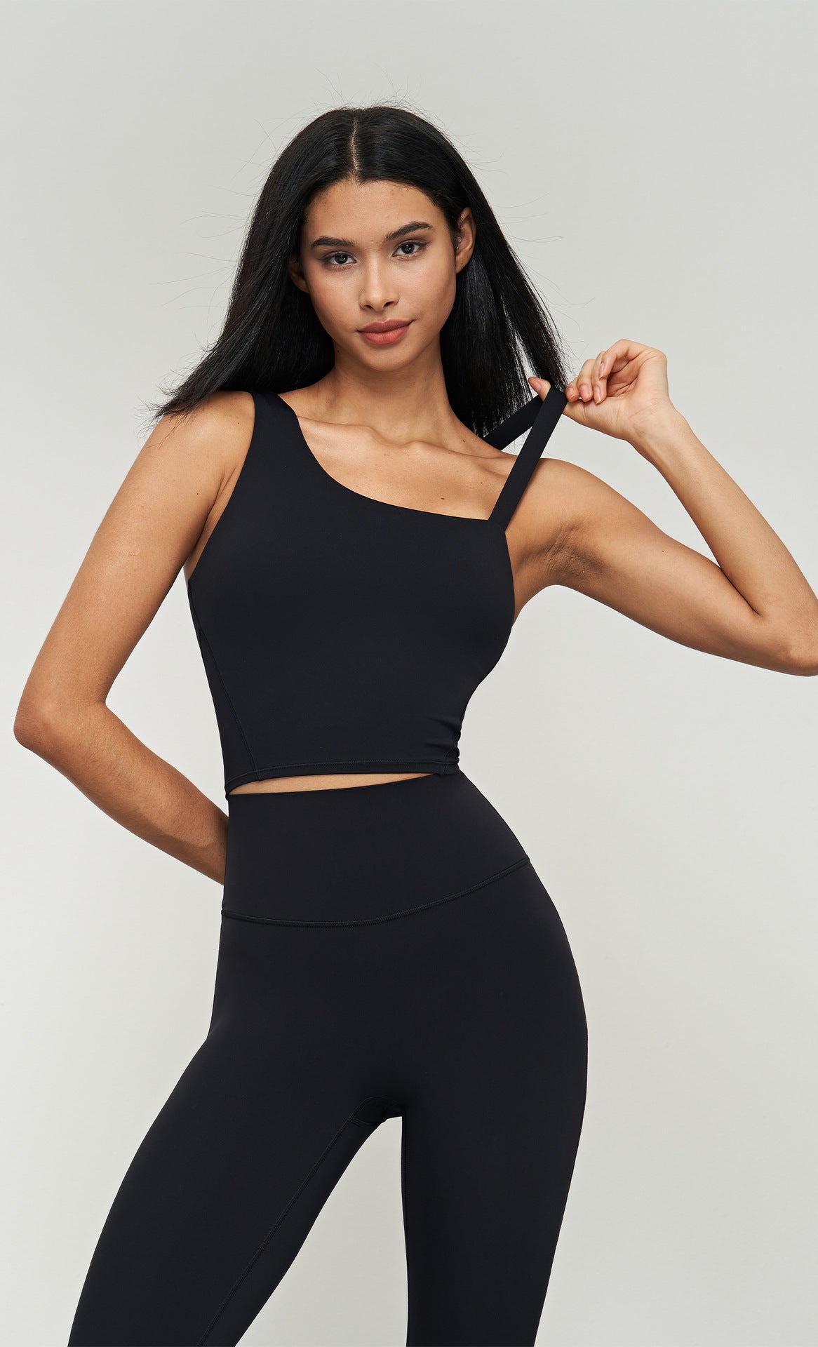 2023.08 NULS summer nylon sports underwear women's waist slimming sports vest novelty shoulder straps thin shoulders showing back bra