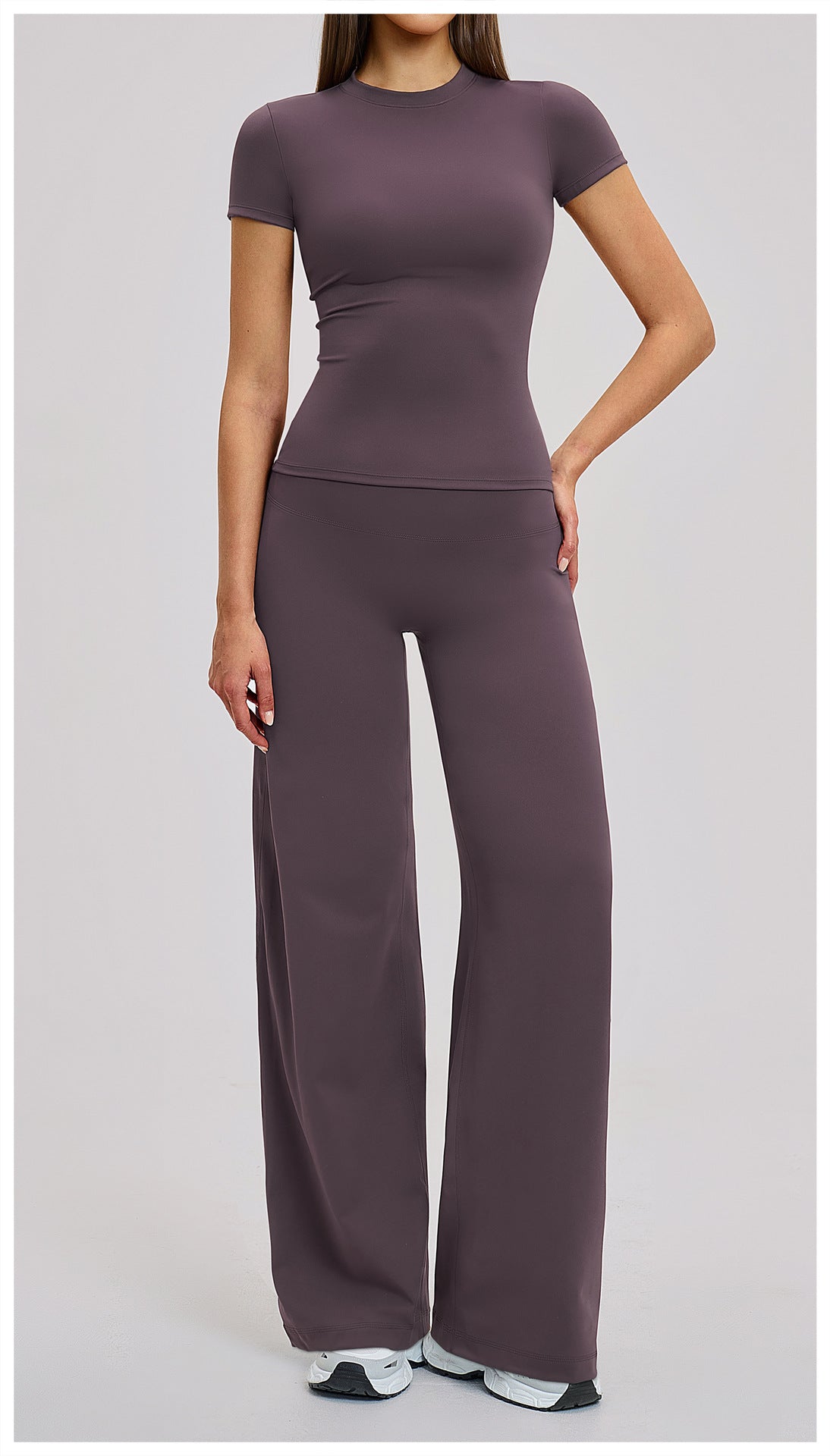 02/2026 Ensemble de yoga robuste - tenue d'exercice et de fitness moulante taille haute pour les loisirs en extérieur et la course. Numéro de modèle : 845