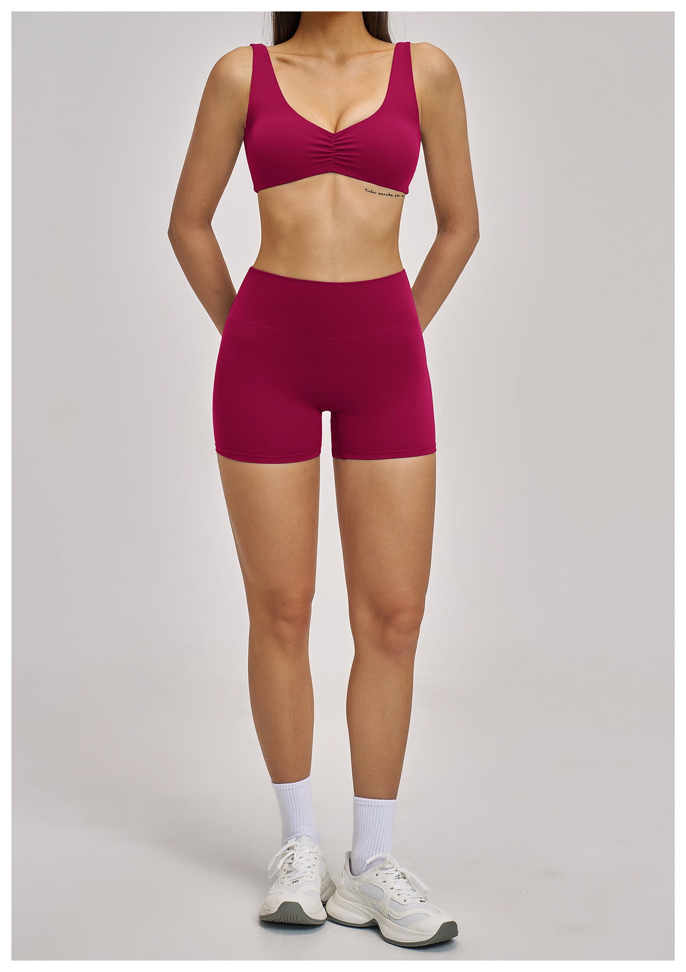 03/2026 Ensemble de Yoga en Micro Flannel Robuste - Ensemble Sportif de Course et Fitness Style Européen - Vêtements de Yoga à Dos Nu et Cou Attaché - 4520