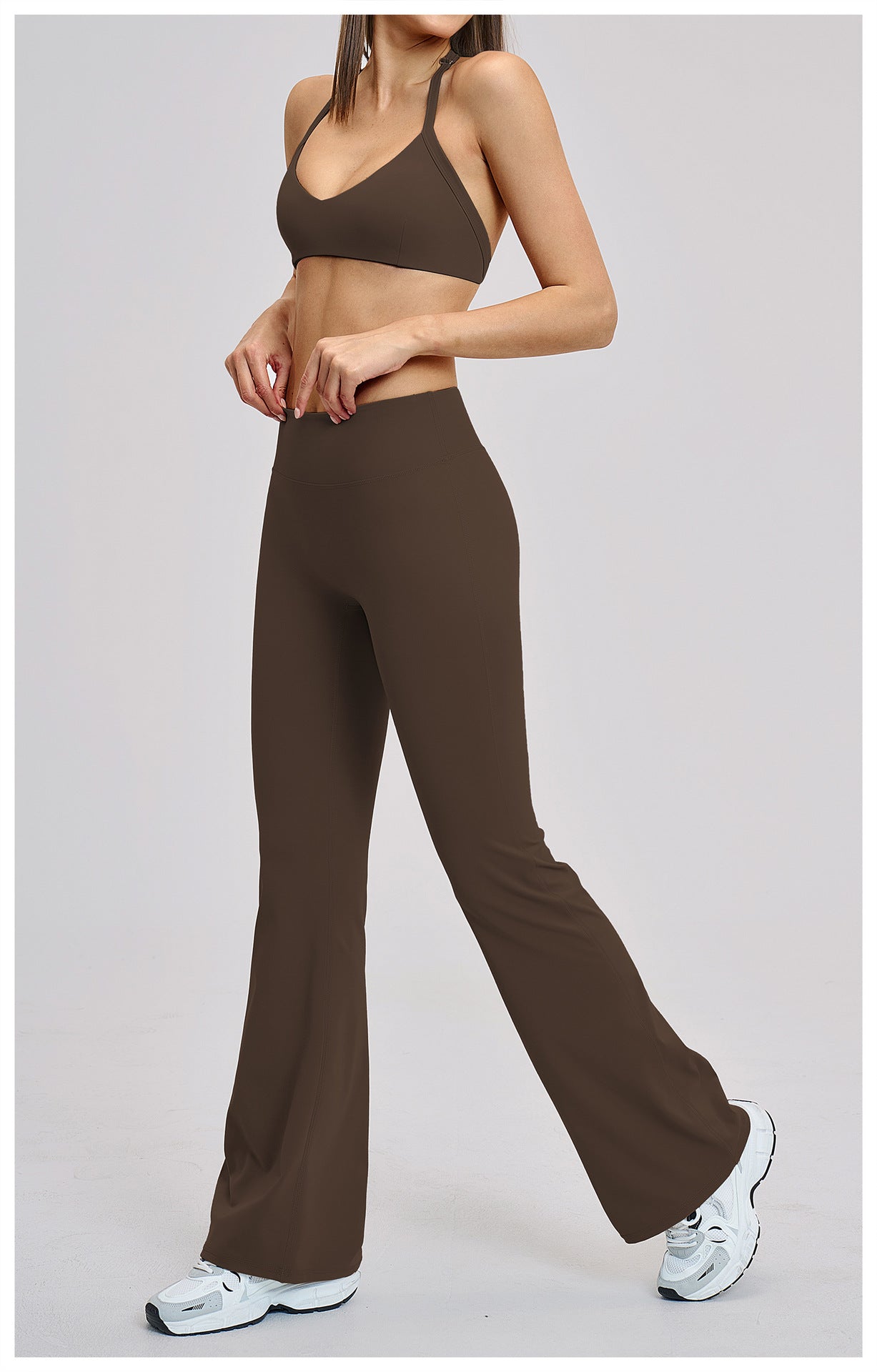 03/2026 Conjunto Deportivo de Yoga de Felpa Cepillada con Cuello Hueco y Espalda Bonita - Conjunto Deportivo para Correr y Fitness 4201