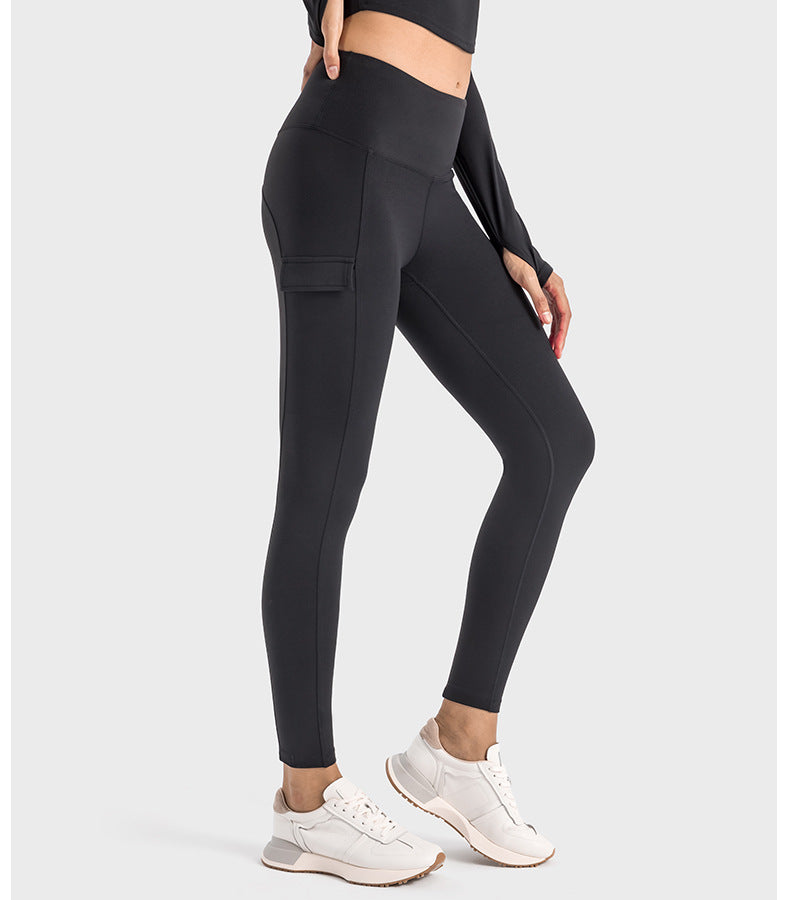2023.09 Creora Hyoseong high-waisted hip lift abdominal yoga pants Side pocket breathable moisture absorption sports tights for women