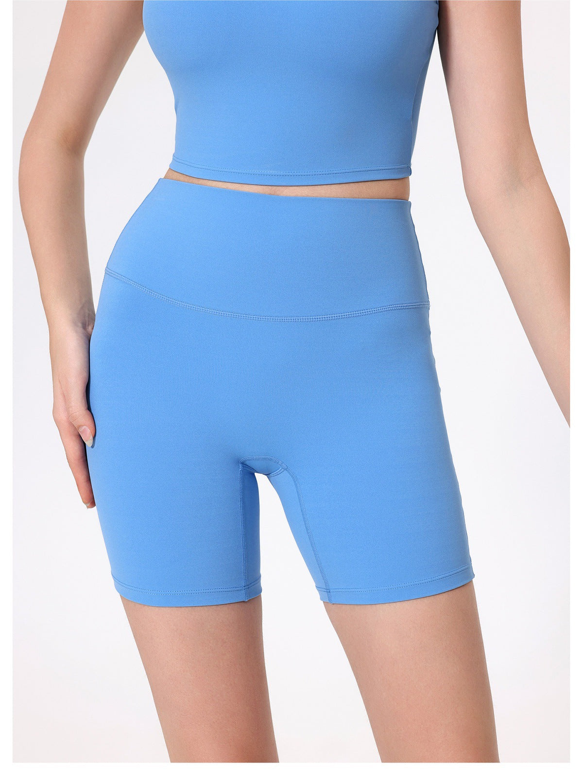 12/2025 fouregg Cloud-Feel Yoga Shorts Peach Lift High-Waisted Gym Biker Shorts YDK3137