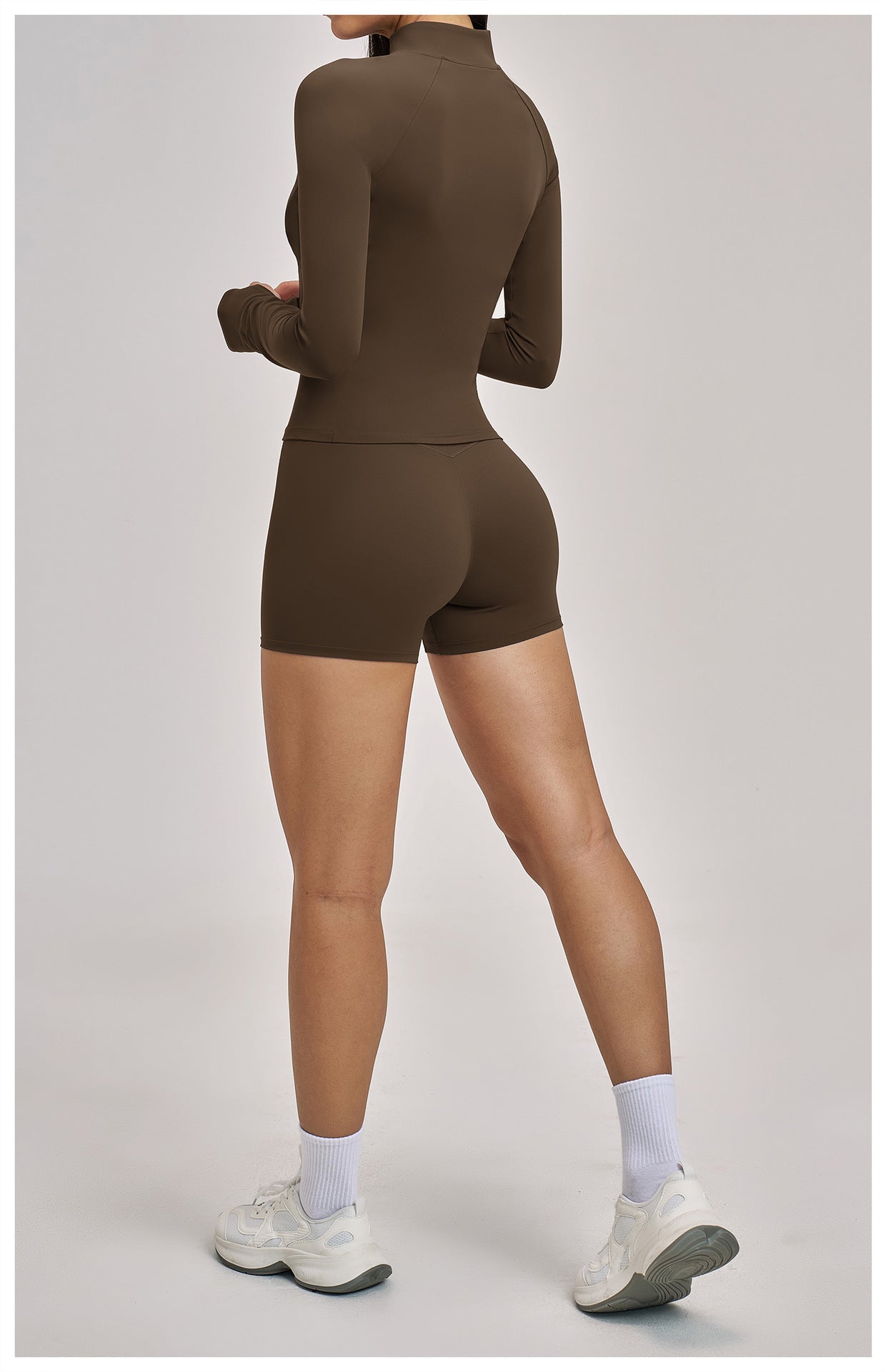 03/2026  Quick-drying fitness set with zipper, casual set for women, outdoor cycling, running and sports outfit, 4510