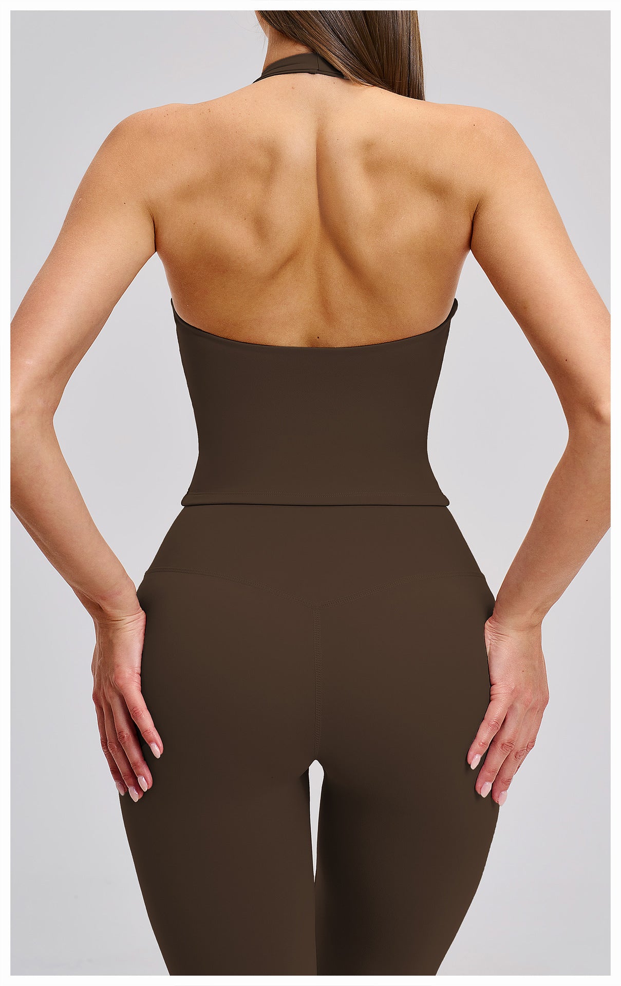03/2026 V-neck European and American style yoga vest with padded chest, high elasticity, hollow design, outdoor beautiful back, fitness sports vest for women, 4201