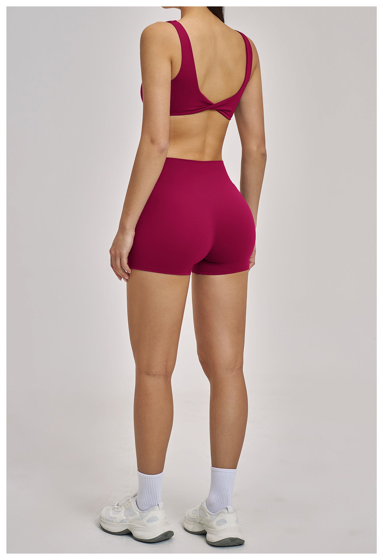03/2026 Ensemble de Yoga en Micro Flannel Robuste - Ensemble Sportif de Course et Fitness Style Européen - Vêtements de Yoga à Dos Nu et Cou Attaché - 4520