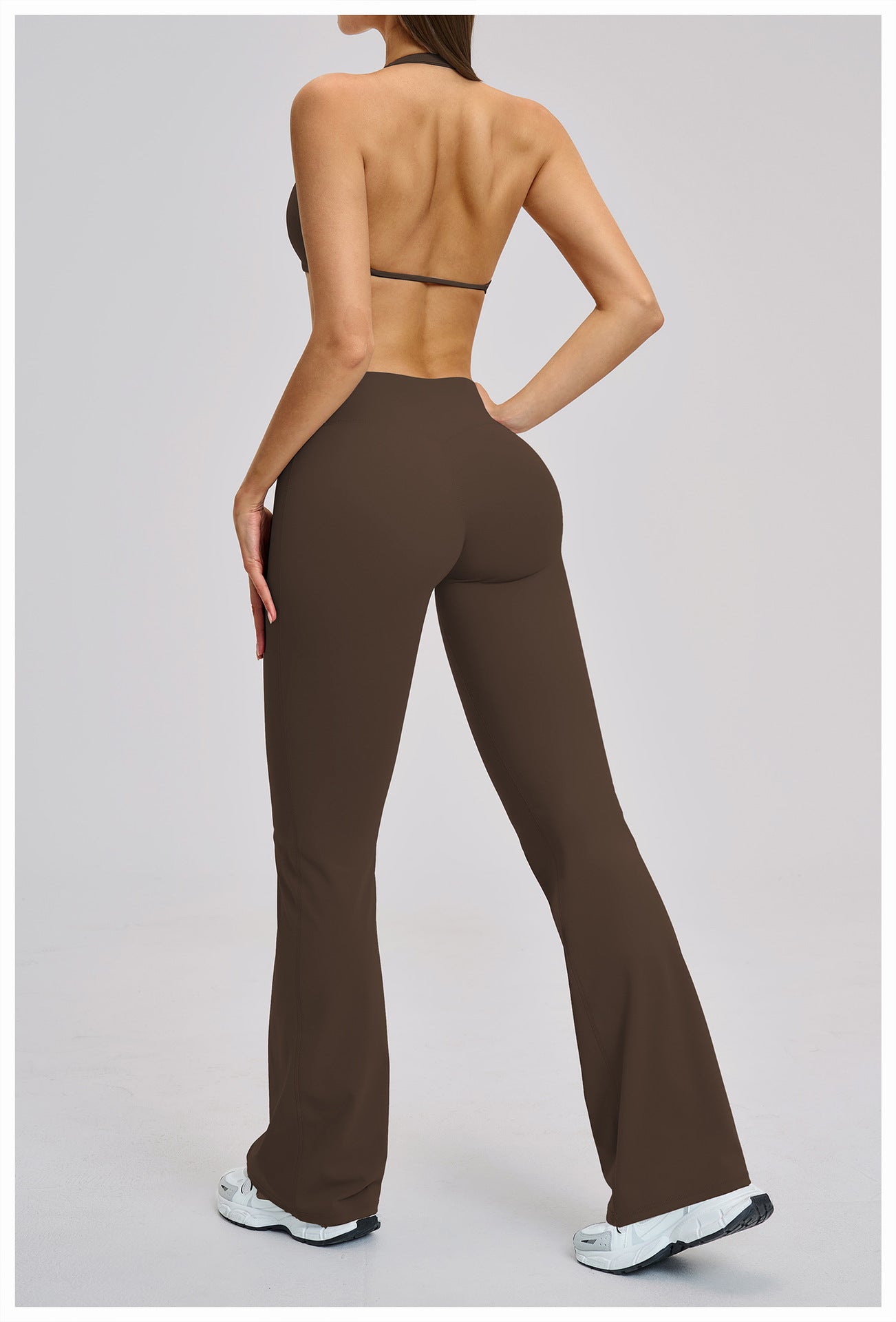 03/2026 Conjunto Deportivo de Yoga de Felpa Cepillada con Cuello Hueco y Espalda Bonita - Conjunto Deportivo para Correr y Fitness 4201