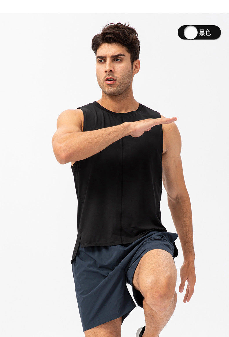 FOUREGG 23.07 Men's summer fitness loose vest quick-drying breathable basketball running T-shirt moisture-wicking wide-shouldered sports vest 21113