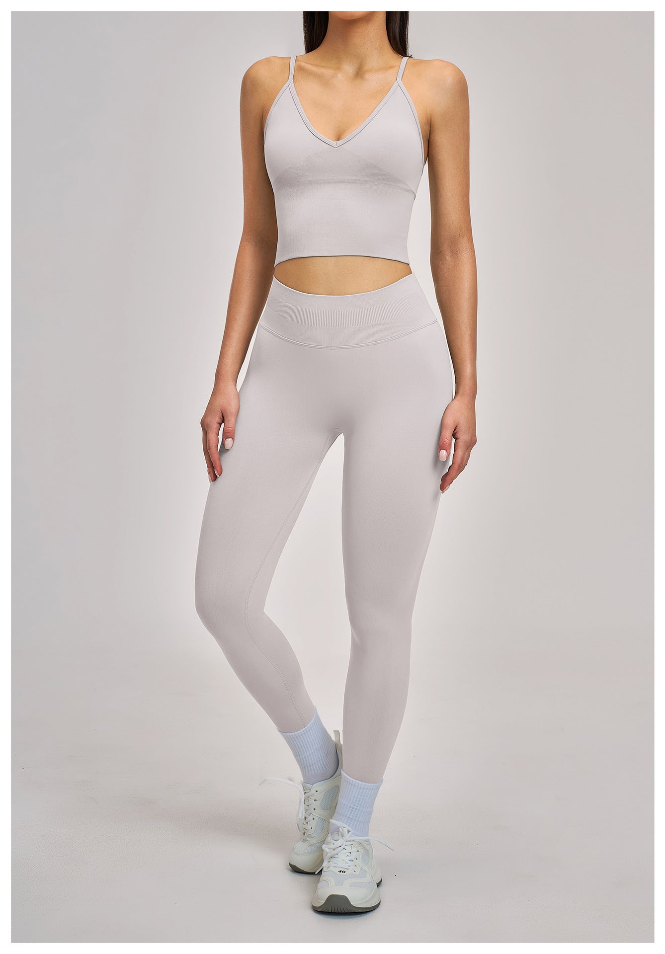 03/2026 Wholesale FOUREGG #5518 Seamless Sets: High-impact Racerback & Naked-feel. Performance gear for 2026 Pickleball & Gym.