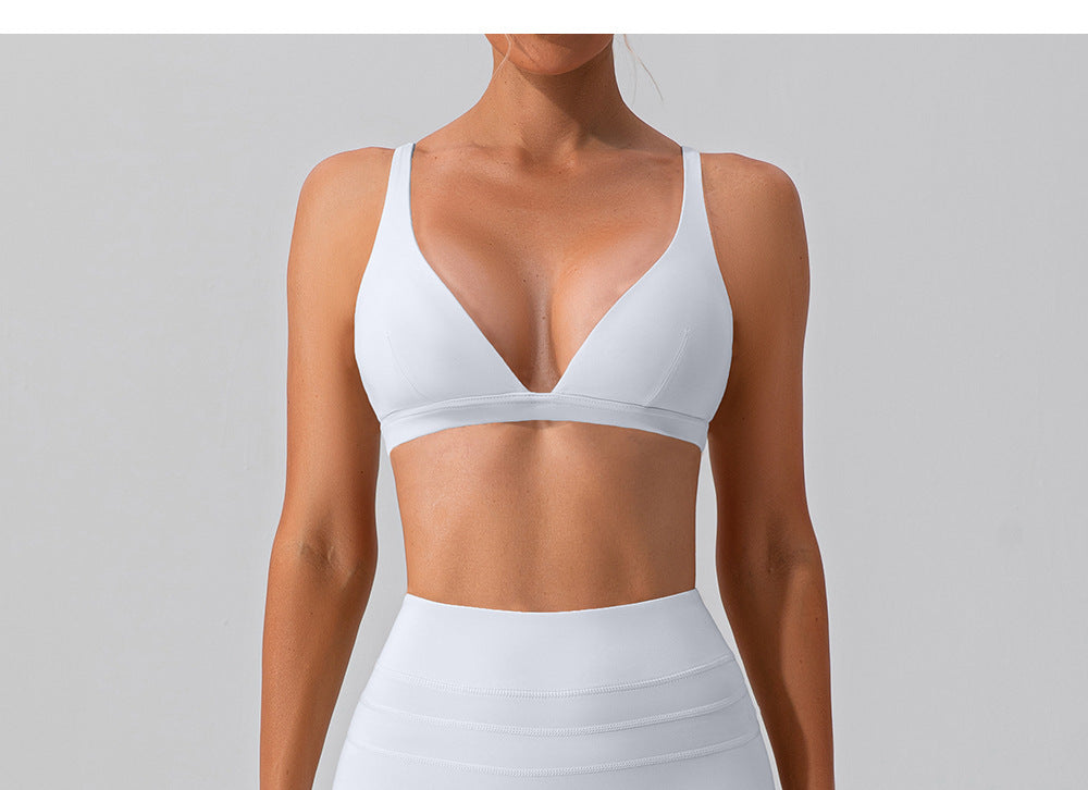 23.7 high-strength yoga bra shockproof tight sports brs underwear Pilates running fitness vest female