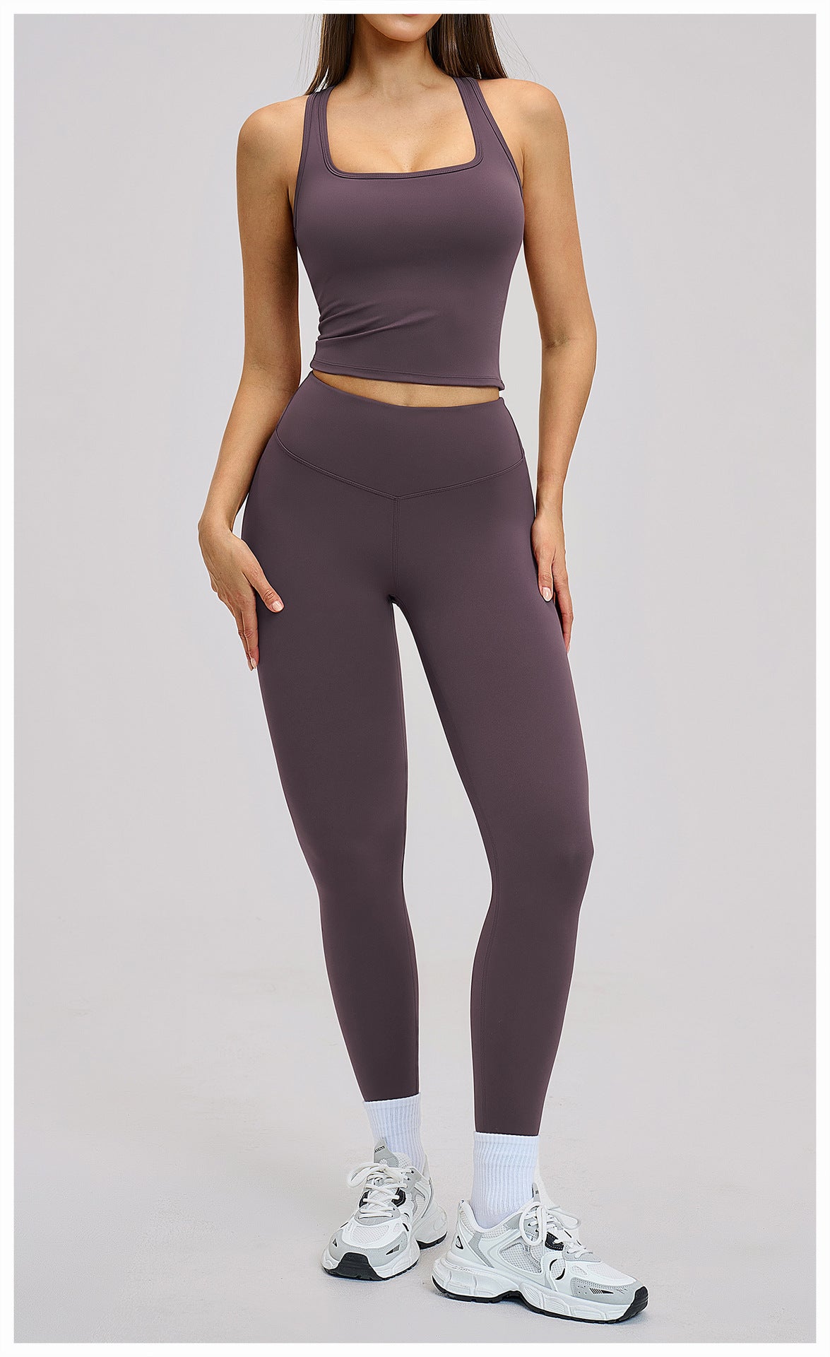 02/2026 Spring sports suit, tight-fitting back, sports and leisure suit, outdoor running and cycling fitness suit 8819