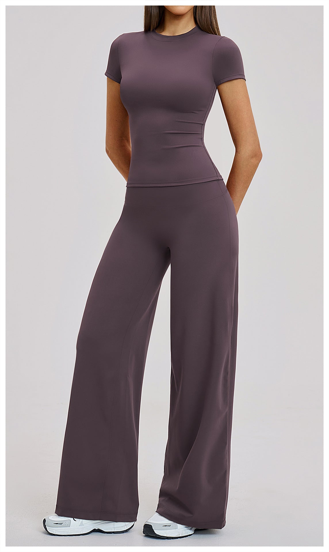 02/2026 Ensemble de yoga robuste - tenue d'exercice et de fitness moulante taille haute pour les loisirs en extérieur et la course. Numéro de modèle : 845