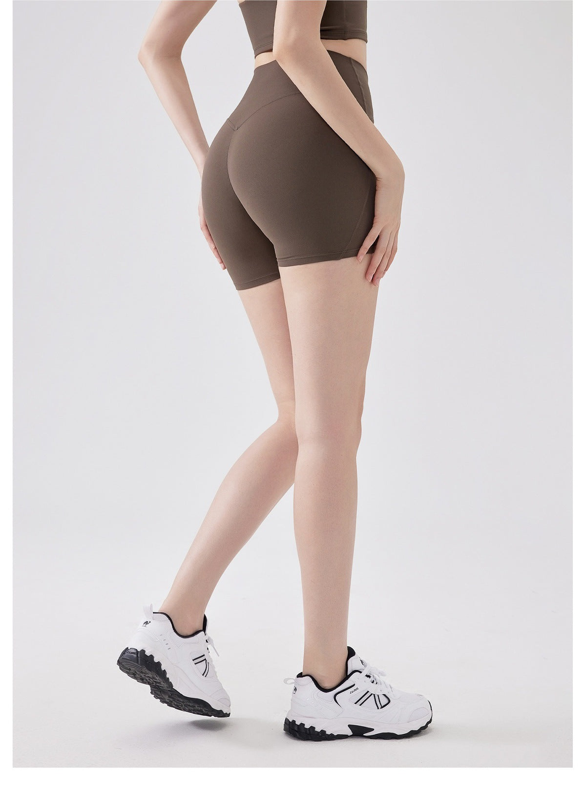 12/2025 Three-point high elastic tight-fitting hip-lifting shorts for womenfouregg Innovative One-Piece Booty Lifting Shorts: No-Show Underline, Back Pocket Activewear for Bulk Order