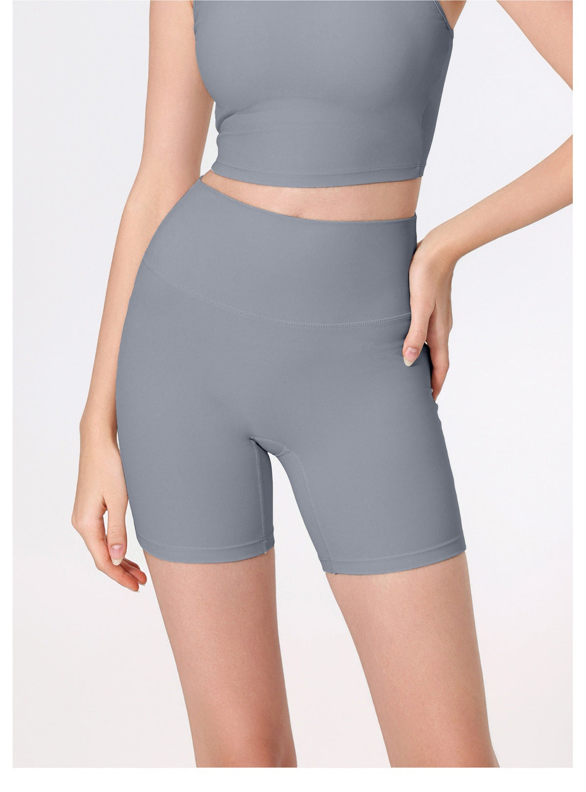 12/2025 fouregg Cloud-Feel Yoga Shorts Peach Lift High-Waisted Gym Biker Shorts YDK3137