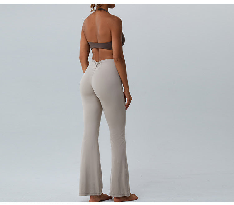 2023.08 Yoga bra women quick dry sexy yoga vest hanging neck sports underwear fitness wear