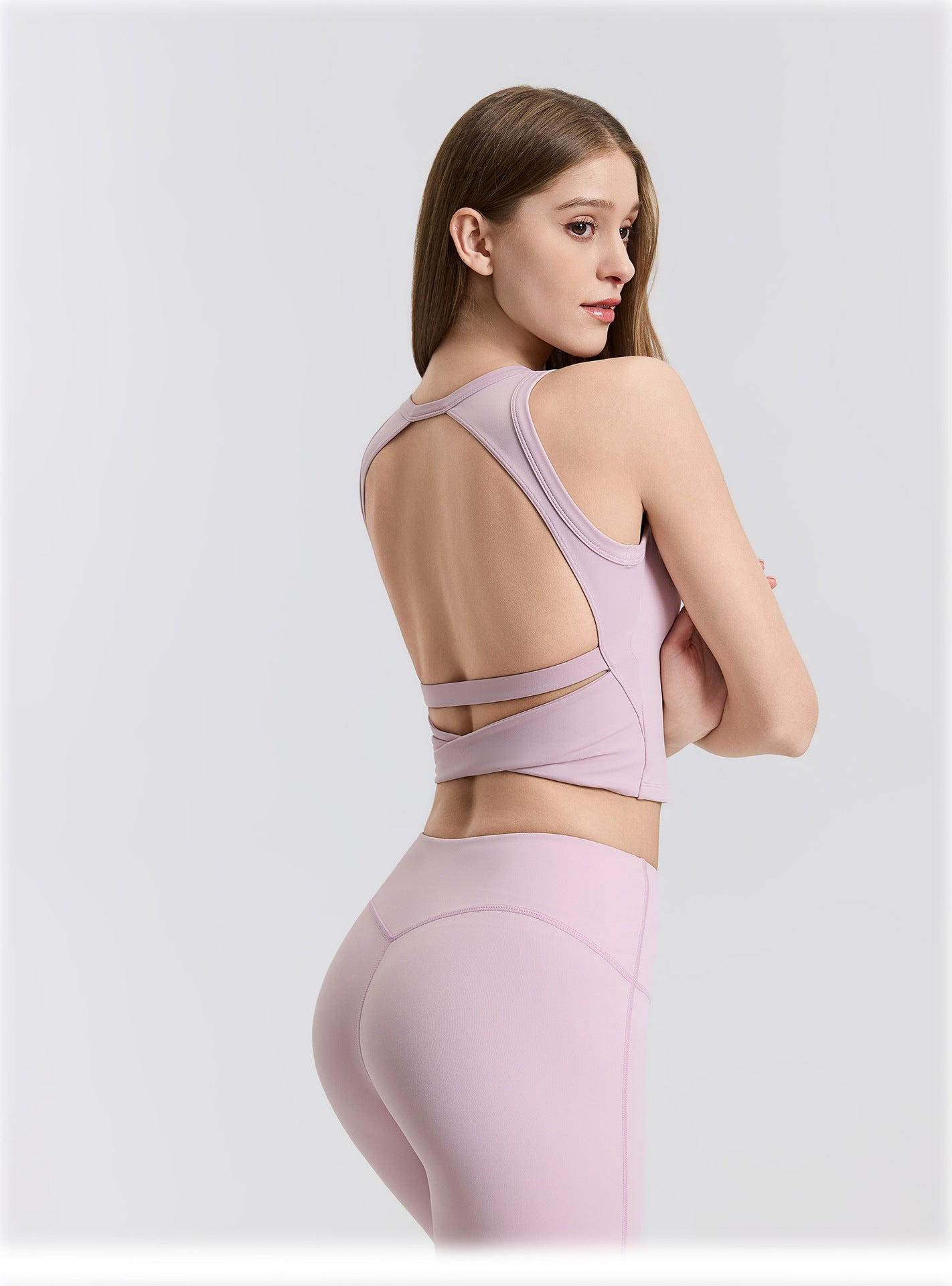 01/2026 Sujetador deportivo calado para mujer, tipo nube, con soporte, sin espalda, abotonado, para yoga, de secado rápido, ropa interior deportiva adelgazante