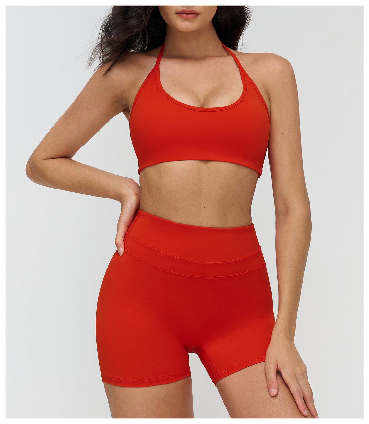 12/2025 European and American brushed yoga bra, neck-hanging hollow beauty back bra, fitness running sports underwear for women 3109