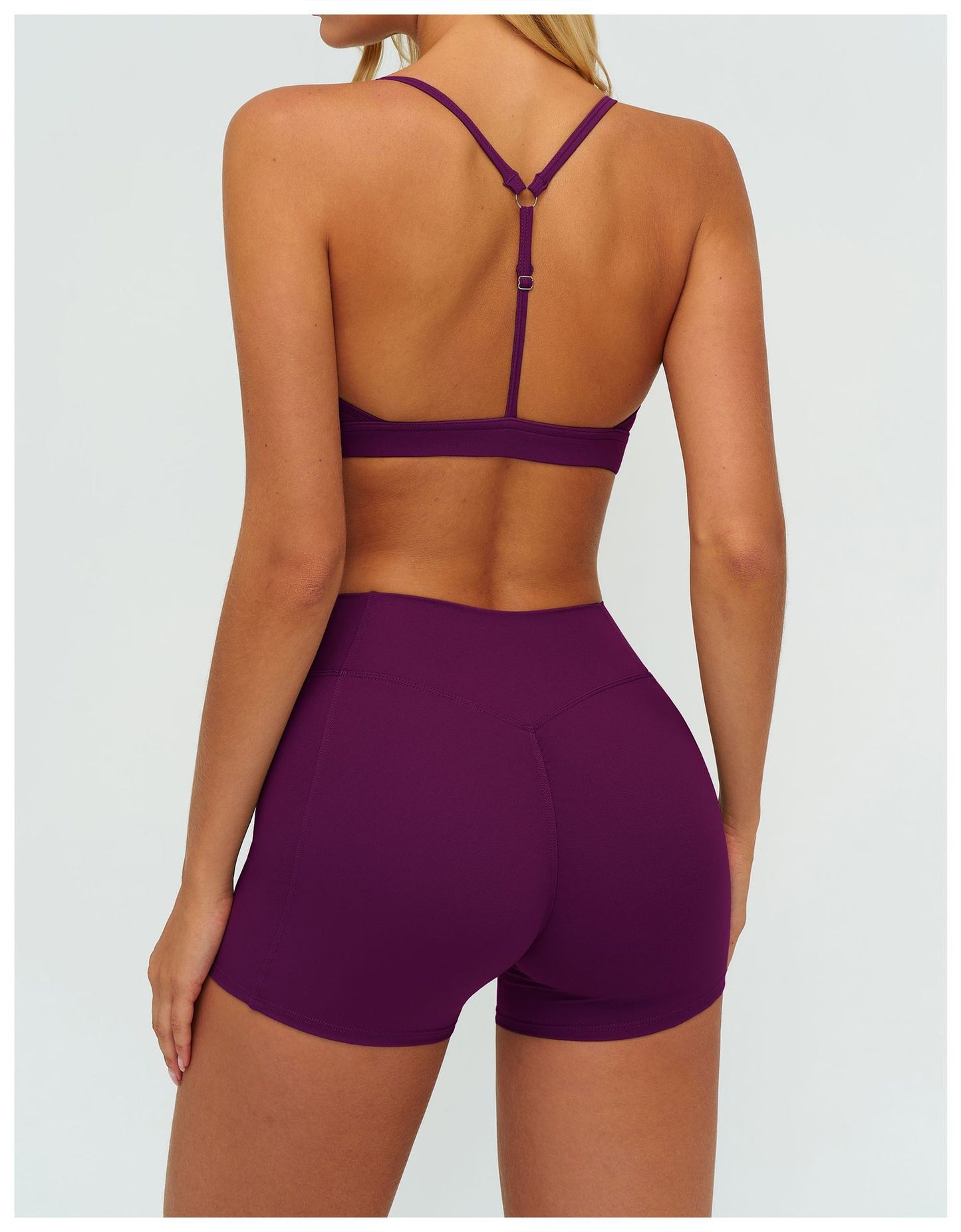 12/2025 Sujetador de yoga con cuello en V cepillado y espalda en forma de Y, sujetador deportivo ajustable, sujetador deportivo para fitness y correr 9313 -