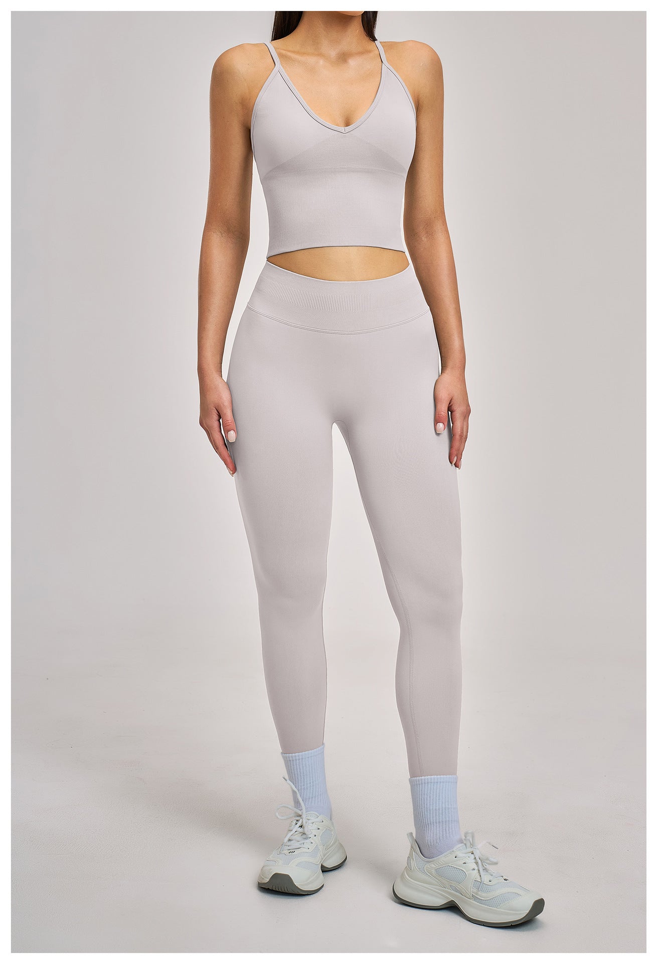 03/2026 Wholesale FOUREGG #5518 Seamless Sets: High-impact Racerback & Naked-feel. Performance gear for 2026 Pickleball & Gym.