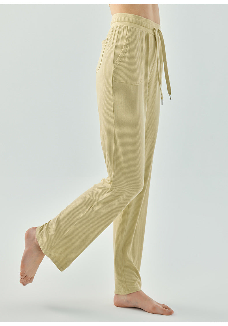 2023.08  sports pants women's high-waist casual loose straight wide-leg pants drape quick-drying dance aerobics fitness pants