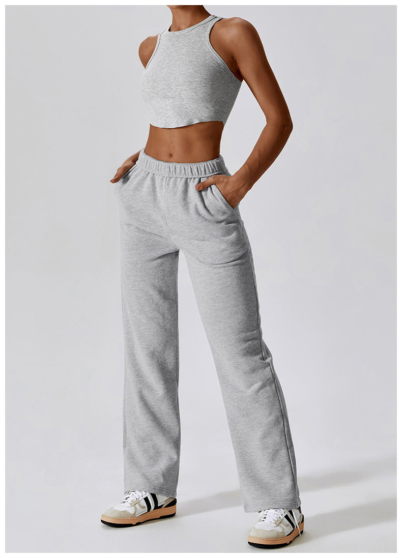 23.08 tight-fitting yoga clothing breathable sports vest I-shaped t-shirt with sleeveless fitness top female 8188