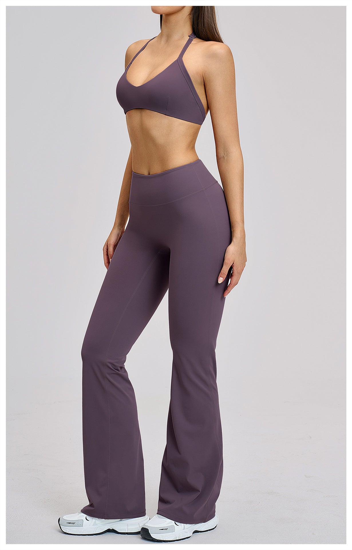 03/2026 Conjunto Deportivo de Yoga de Felpa Cepillada con Cuello Hueco y Espalda Bonita - Conjunto Deportivo para Correr y Fitness 4201