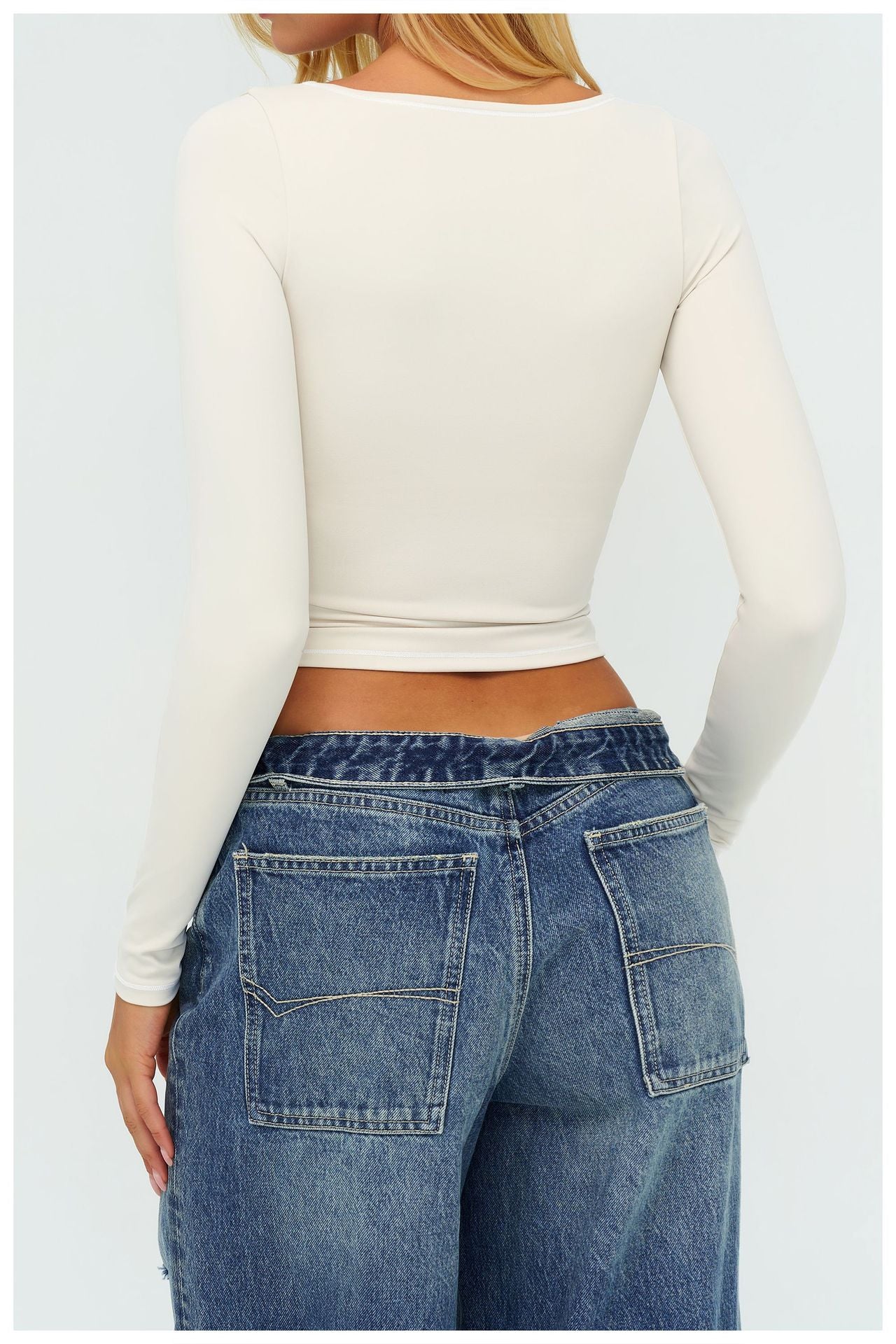 11/2025 Autumn/Winter Yoga Long-Sleeved Color-Blocked Brushed Fleece Slim Fit Fashion T-Shirt Outdoor Running Sports Long-Sleeved Top 7028