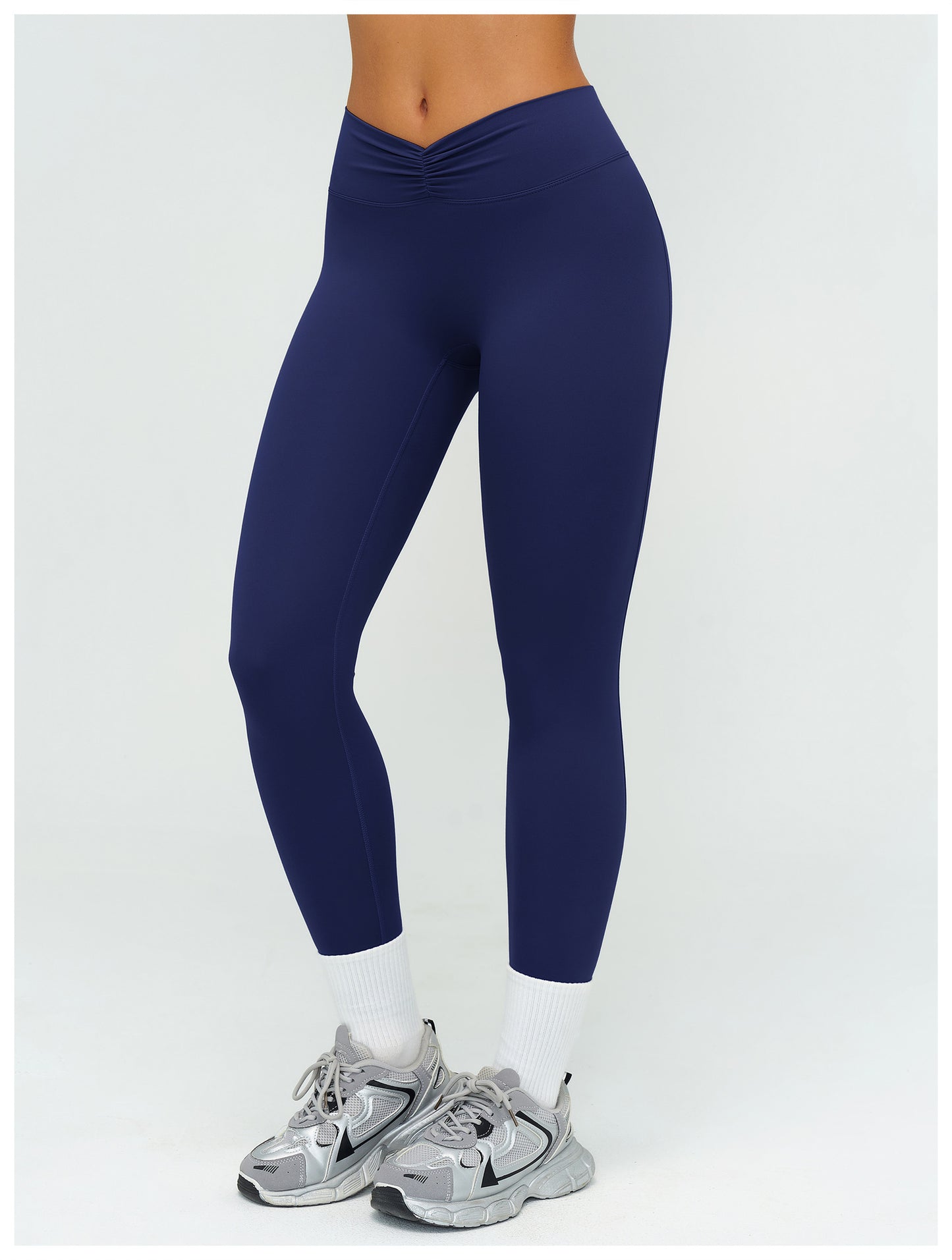 12/2025 Pantalones largos de yoga, cepillados, de cintura alta, fruncidos, ajustados, para deportes al aire libre, correr, fitness, 9313