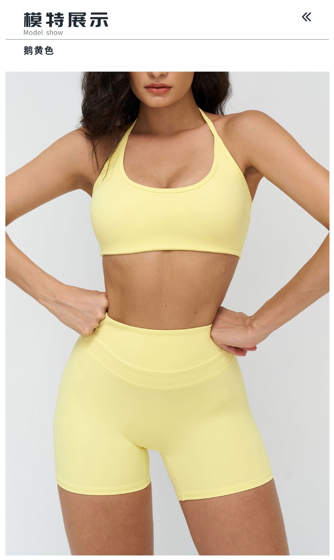 12/2025 European and American brushed yoga bra, neck-hanging hollow beauty back bra, fitness running sports underwear for women 3109