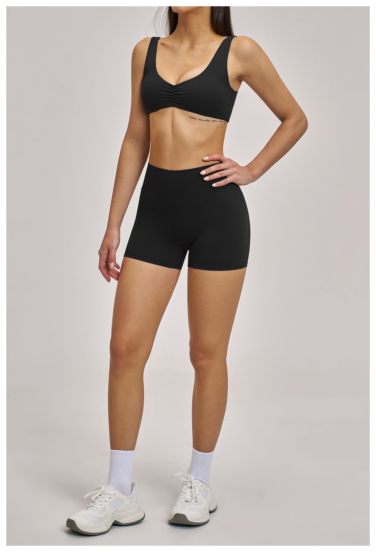 03/2026 Ensemble de Yoga en Micro Flannel Robuste - Ensemble Sportif de Course et Fitness Style Européen - Vêtements de Yoga à Dos Nu et Cou Attaché - 4520