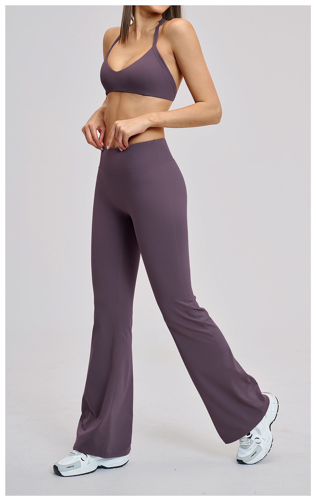 03/2026 Conjunto Deportivo de Yoga de Felpa Cepillada con Cuello Hueco y Espalda Bonita - Conjunto Deportivo para Correr y Fitness 4201