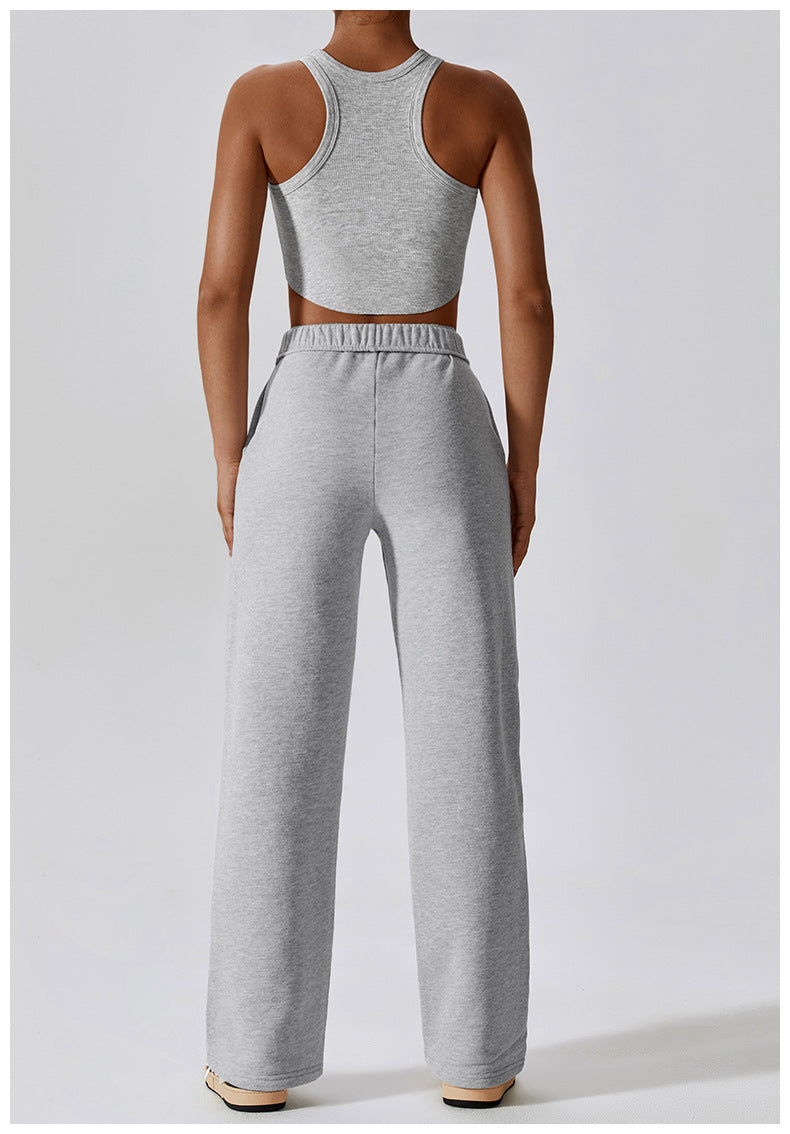 23.08 tight-fitting yoga clothing breathable sports vest I-shaped t-shirt with sleeveless fitness top female 8188