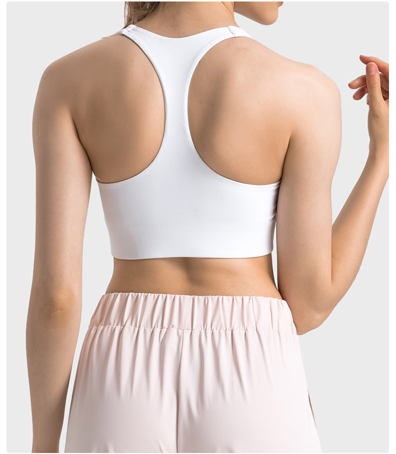 HF Millennium I-shaped beauty back integrated fixed cup sports underwear female Prada enhances elastic nude sports bra bra