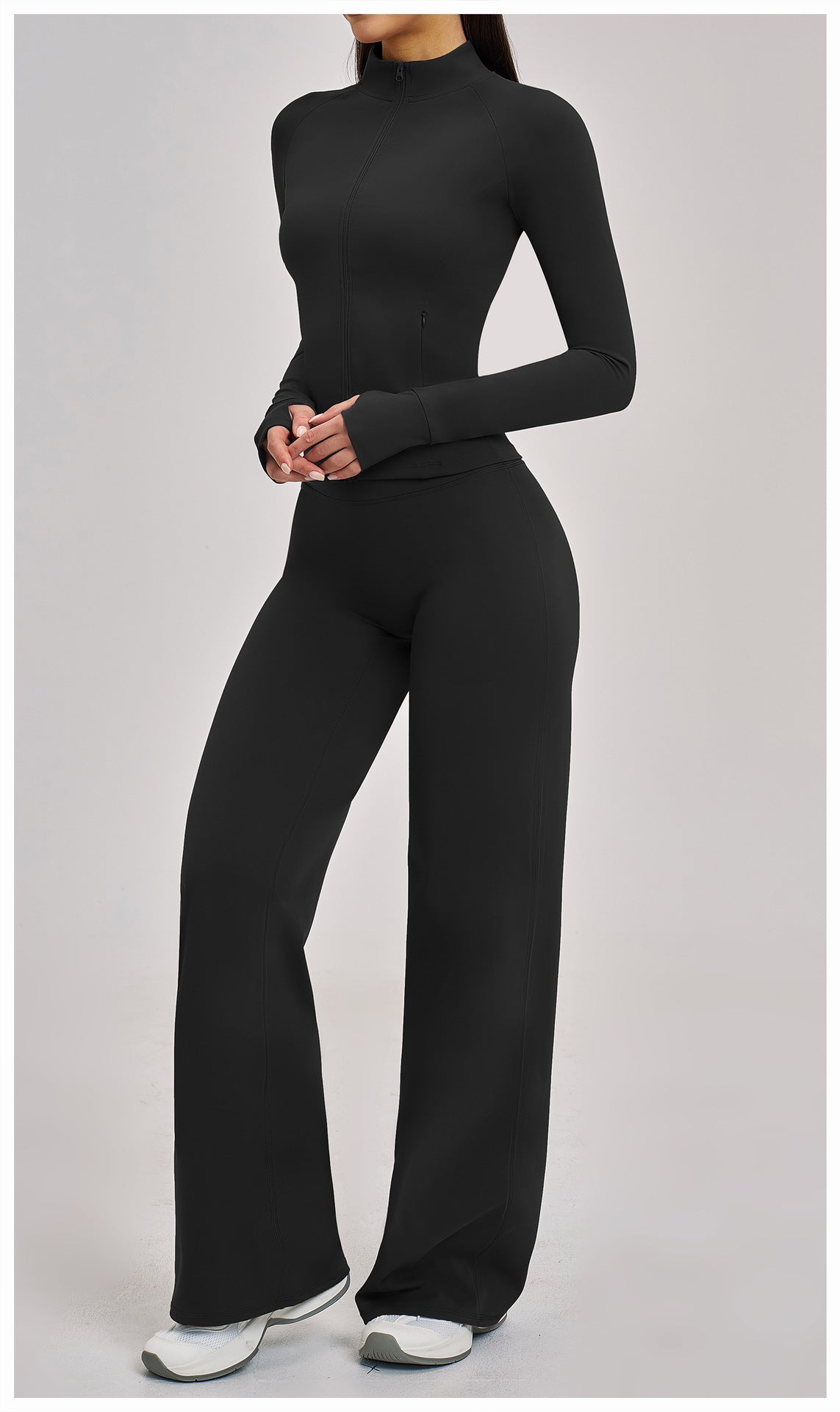 03/2026 Conjunto de yoga resistente de manga larga - versátil chaqueta de yoga informal para ejercicio, correr y fitness - conjunto de 4 piezas - 4510