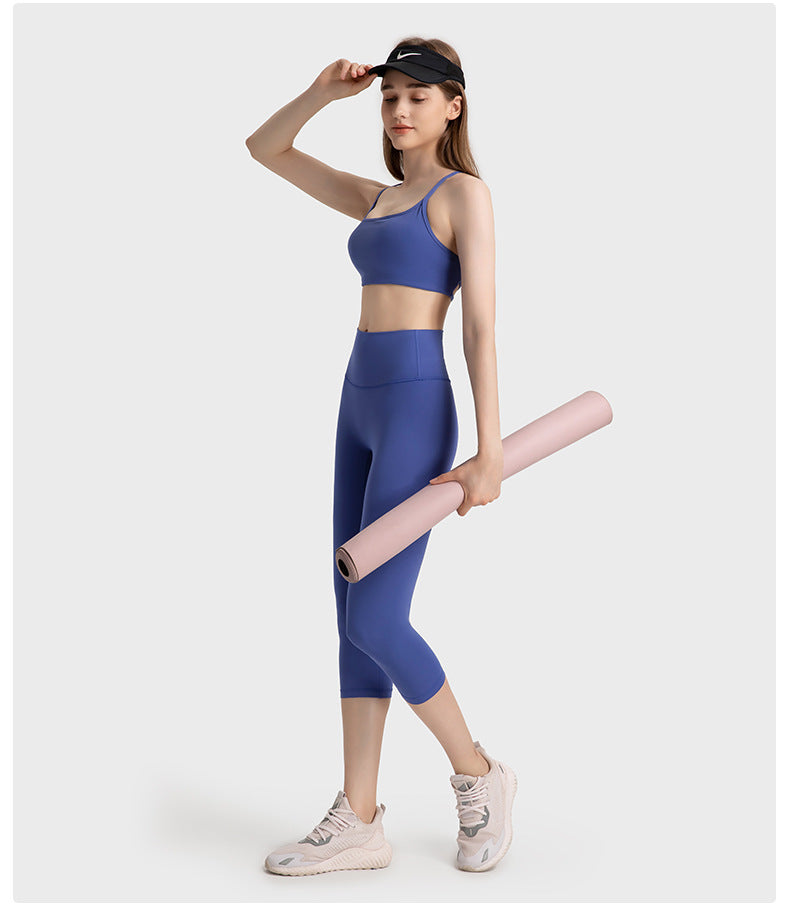 02/2023 updated thin strap cross hollow beautiful back sports bra bra low intensity yoga Pilates sports underwear