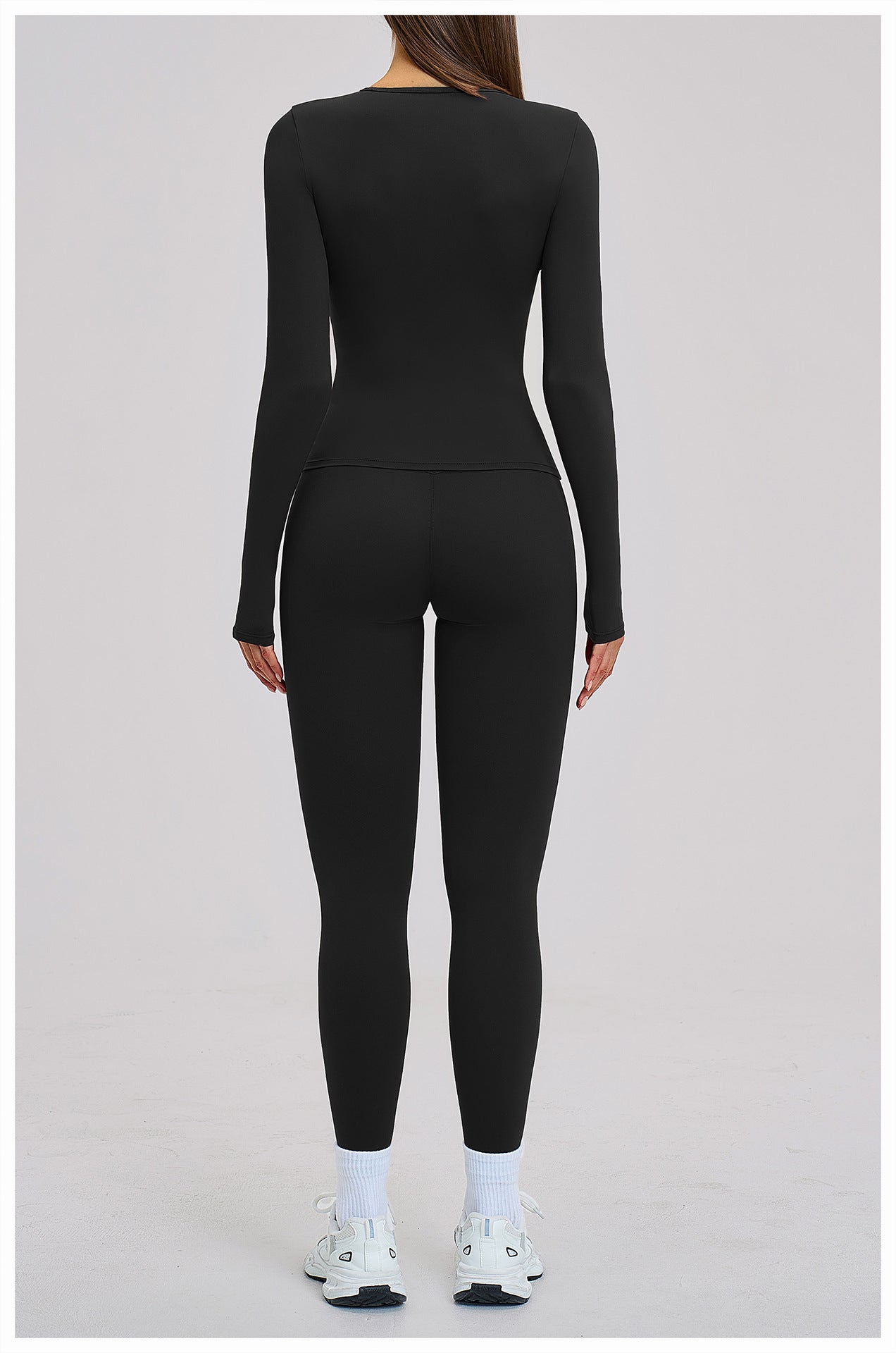 02/2026 Yoga set, brushed microfiber tight-fitting sport and casual outfit for women, outdoor running and fitness set, 8519