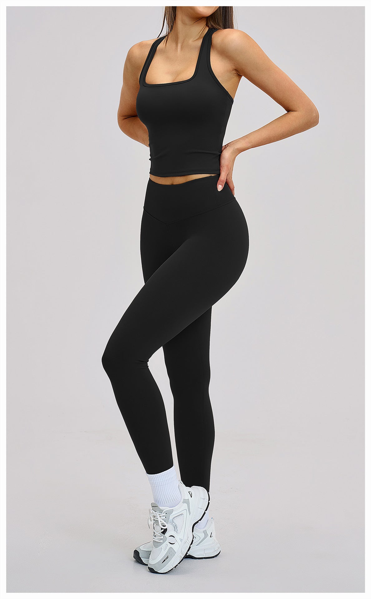 02/2026 Spring sports suit, tight-fitting back, sports and leisure suit, outdoor running and cycling fitness suit 8819