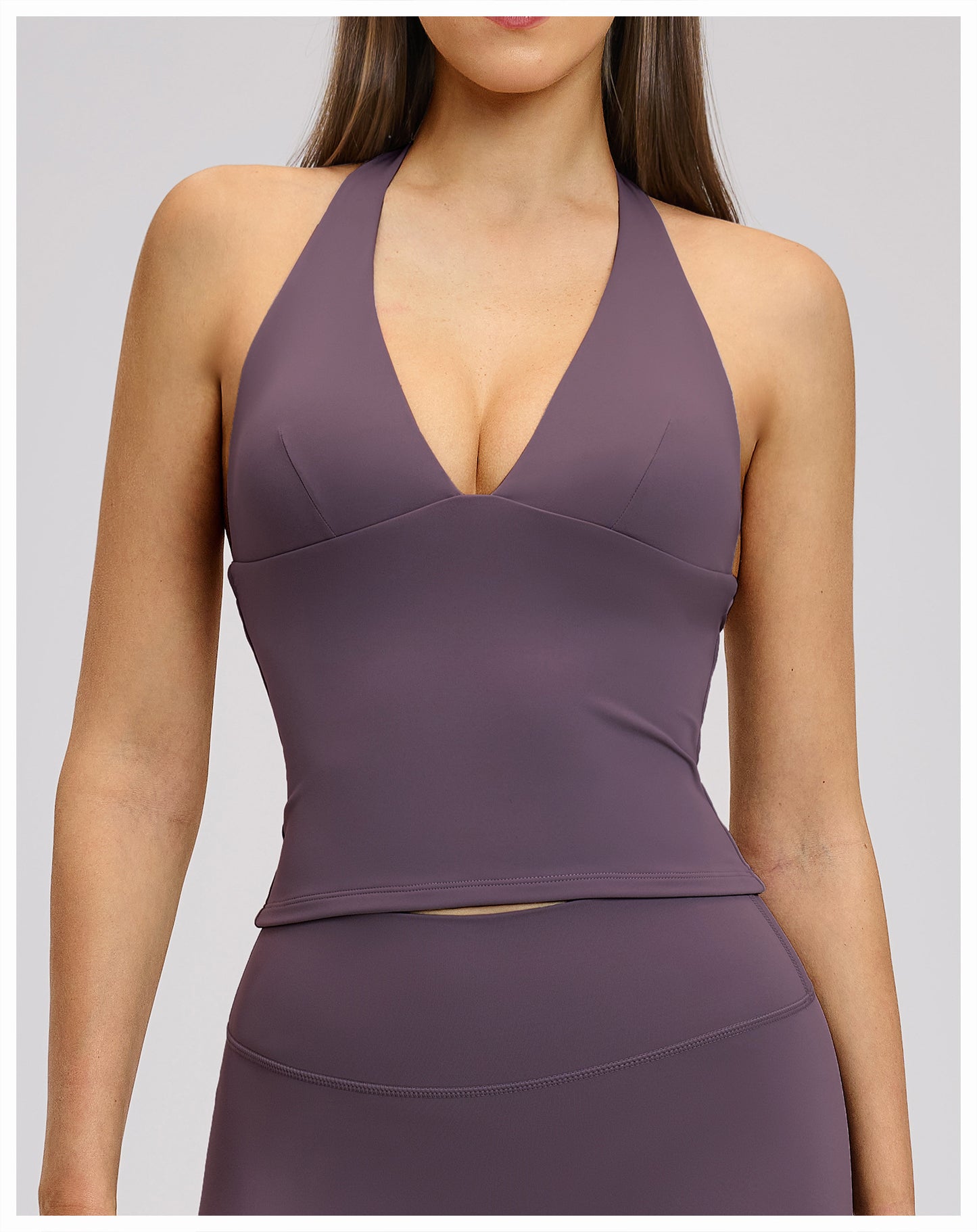 03/2026 V-neck European and American style yoga vest with padded chest, high elasticity, hollow design, outdoor beautiful back, fitness sports vest for women, 4201