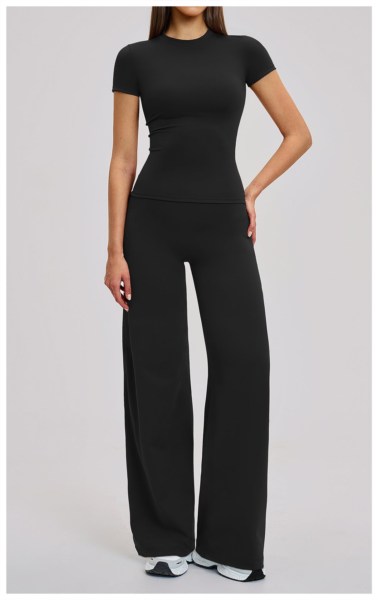 02/2026 Ensemble de yoga robuste - tenue d'exercice et de fitness moulante taille haute pour les loisirs en extérieur et la course. Numéro de modèle : 845