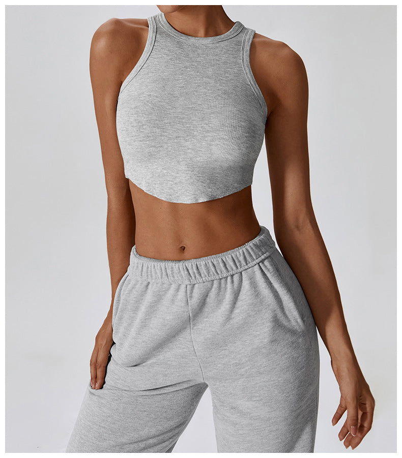 23.08 tight-fitting yoga clothing breathable sports vest I-shaped t-shirt with sleeveless fitness top female 8188