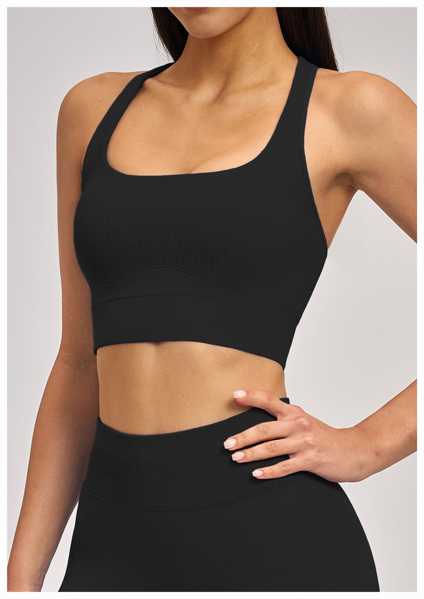 03/2026  Shockproof seamless yoga bra with beautiful back, quick-drying sports top with double shoulder straps, running, fitness, yoga wear 5518