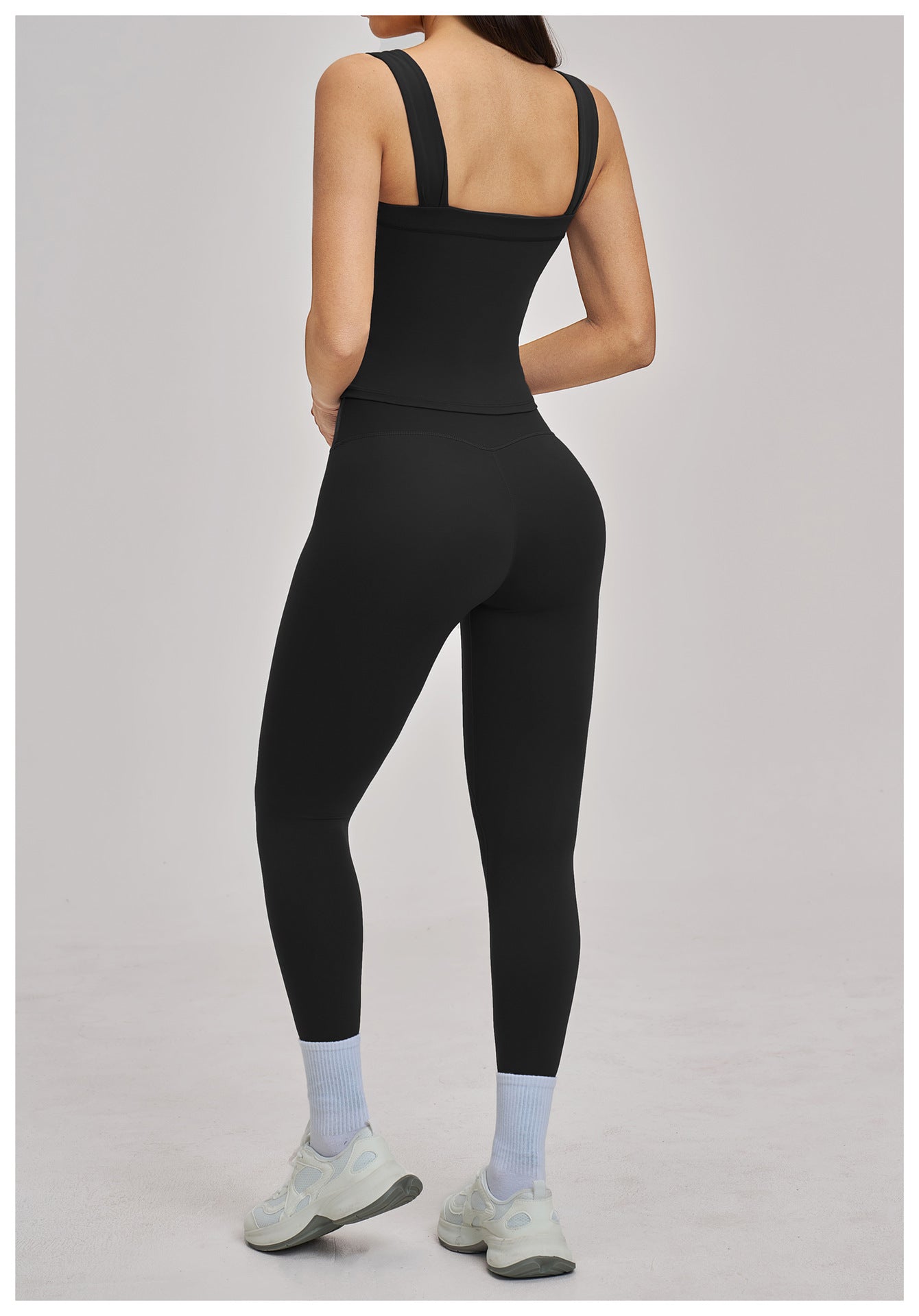 03/2026 Spring European and American style outdoor sports fitness suit, brushed tight-fitting yoga wear, shockproof sports suit for women, 4520
