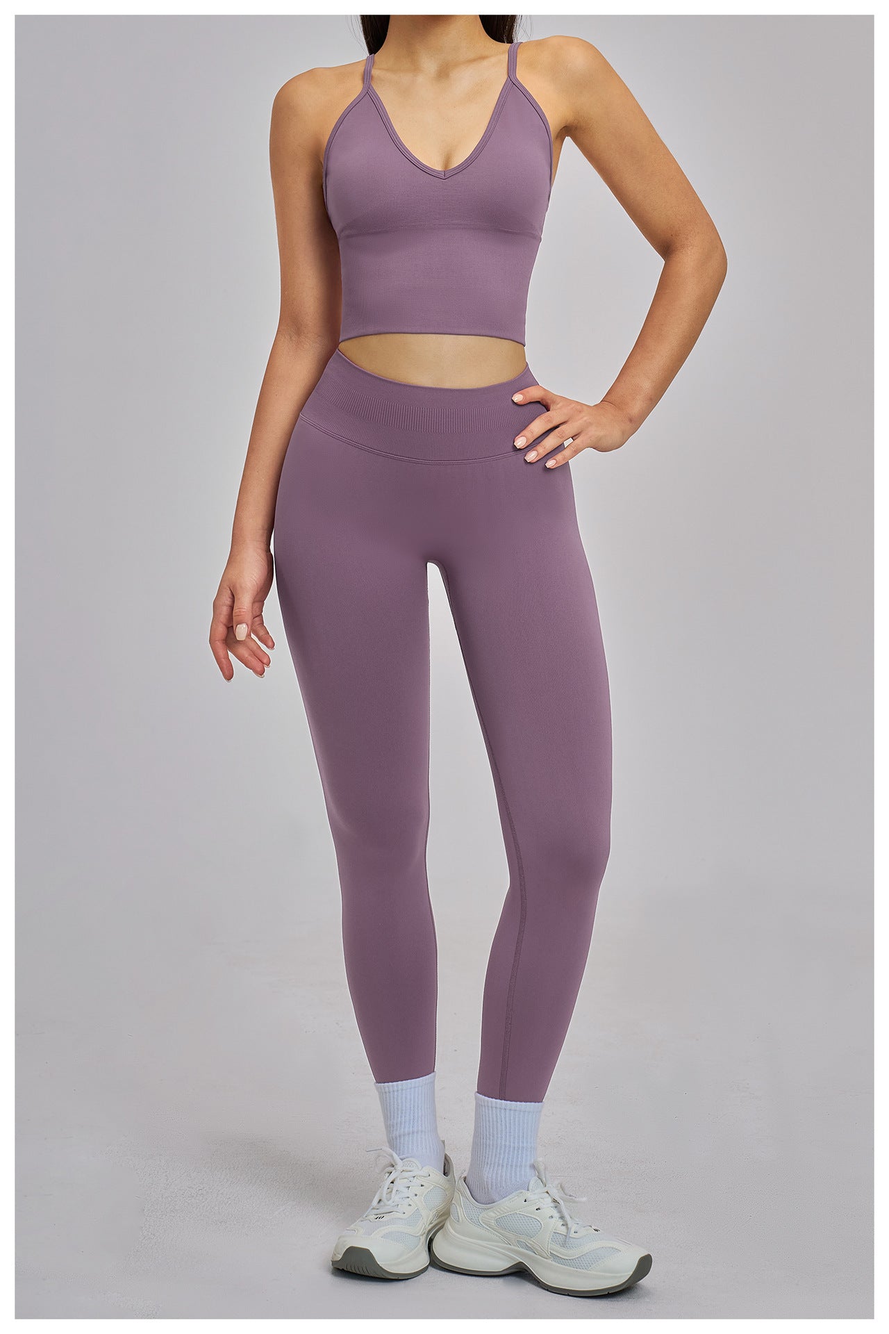 03/2026 Wholesale FOUREGG #5518 Seamless Sets: High-impact Racerback & Naked-feel. Performance gear for 2026 Pickleball & Gym.