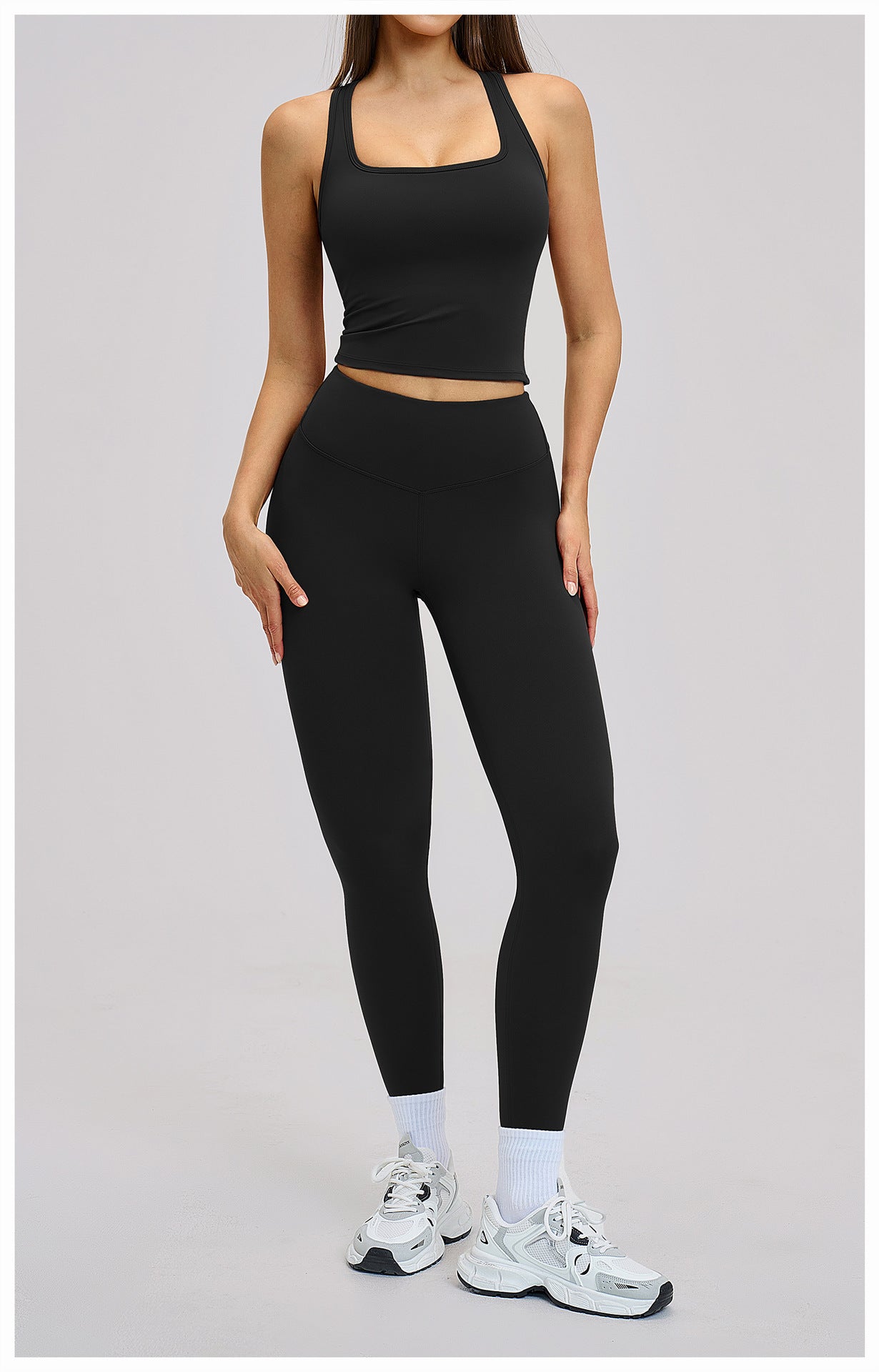 02/2026 Spring sports suit, tight-fitting back, sports and leisure suit, outdoor running and cycling fitness suit 8819