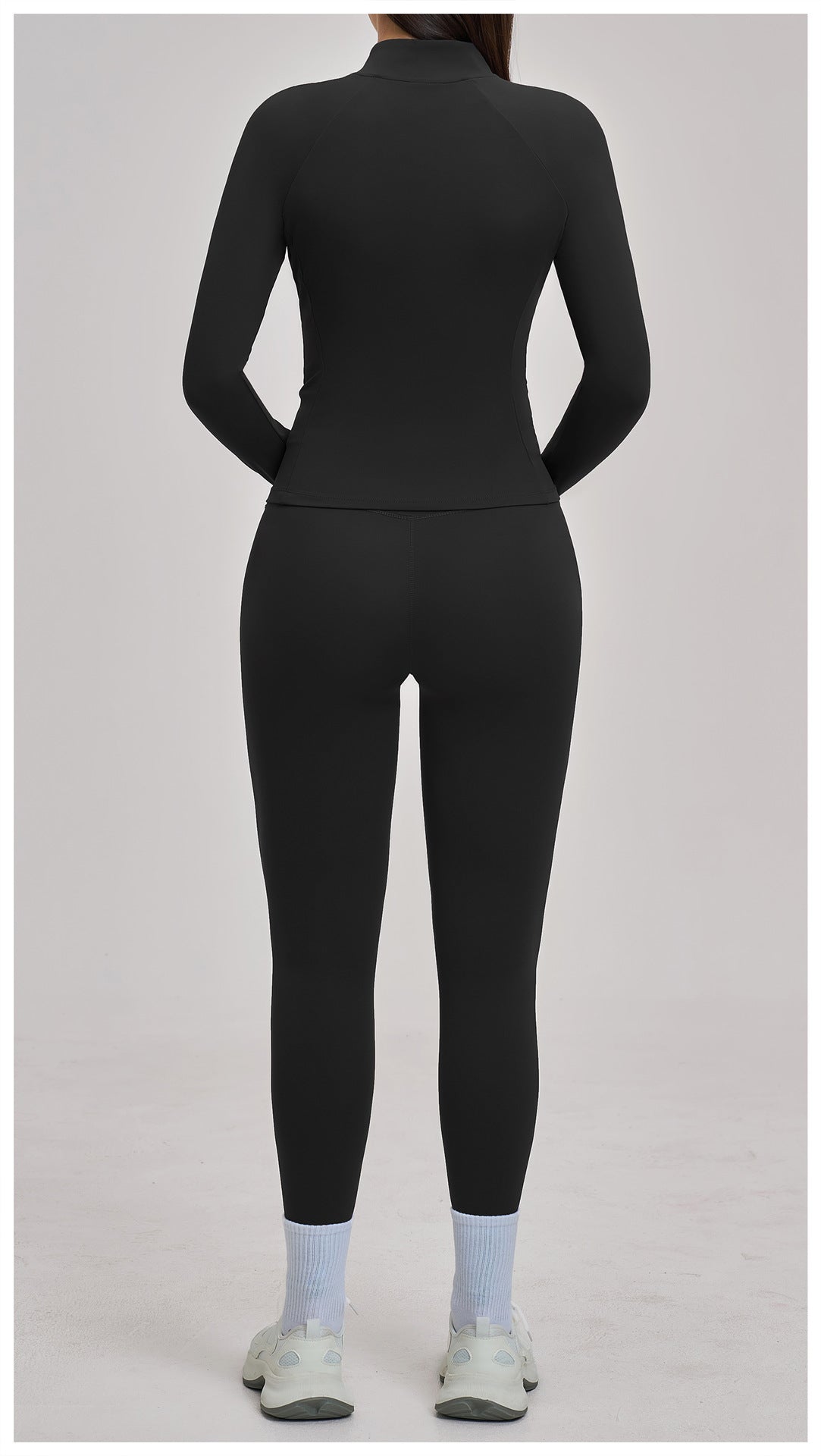03/2026 Women's Zipper Casual Yoga Set, Brushed Outdoor Cycling Running Sports Fitness Set 4510