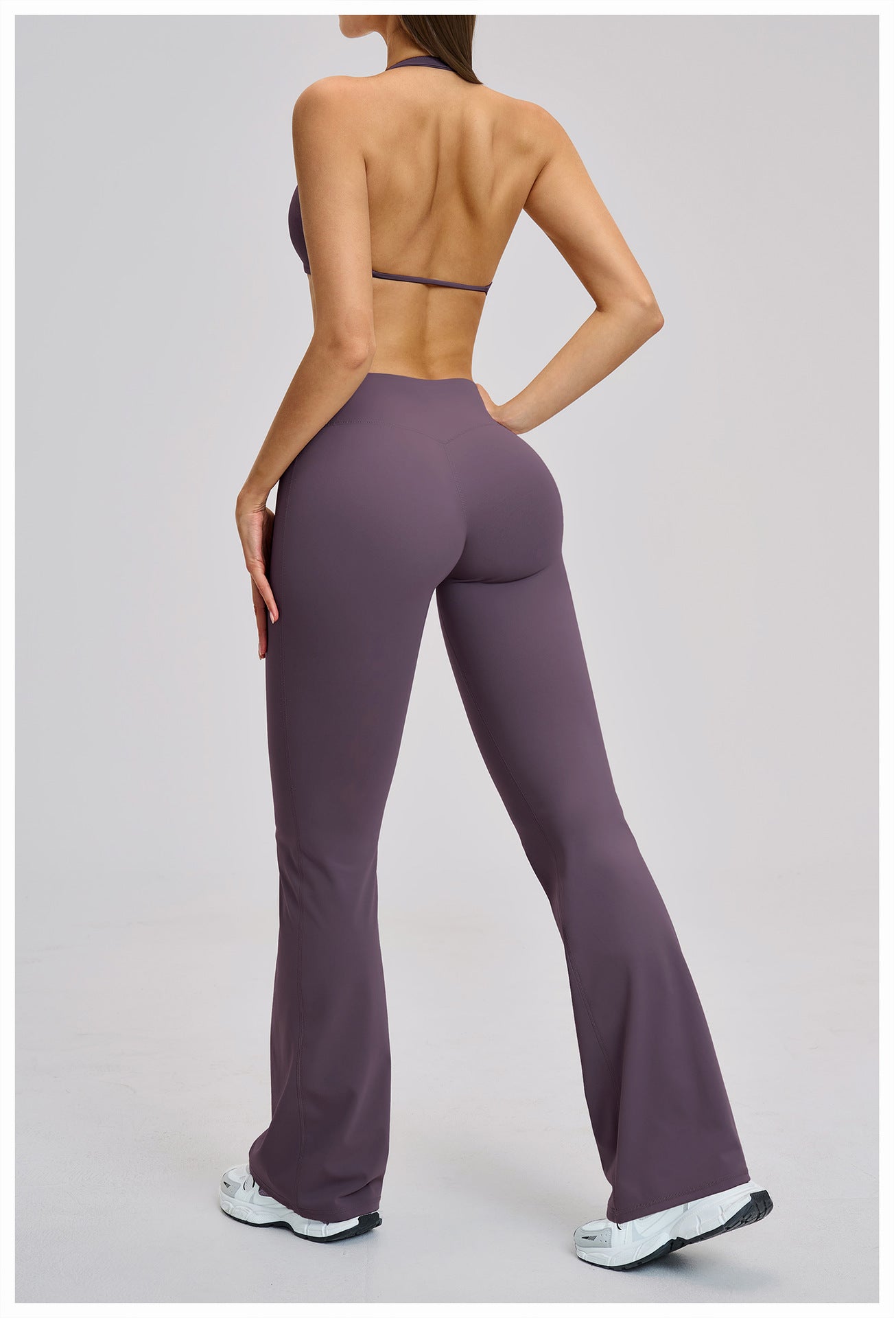 03/2026 Conjunto Deportivo de Yoga de Felpa Cepillada con Cuello Hueco y Espalda Bonita - Conjunto Deportivo para Correr y Fitness 4201