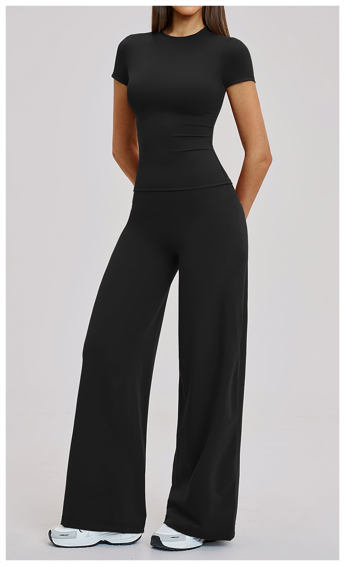 02/2026 Ensemble de yoga robuste - tenue d'exercice et de fitness moulante taille haute pour les loisirs en extérieur et la course. Numéro de modèle : 845