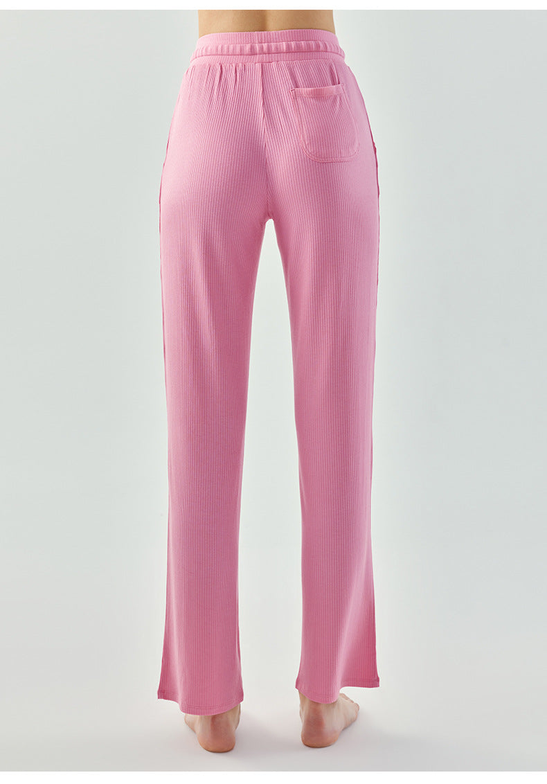 2023.08  sports pants women's high-waist casual loose straight wide-leg pants drape quick-drying dance aerobics fitness pants