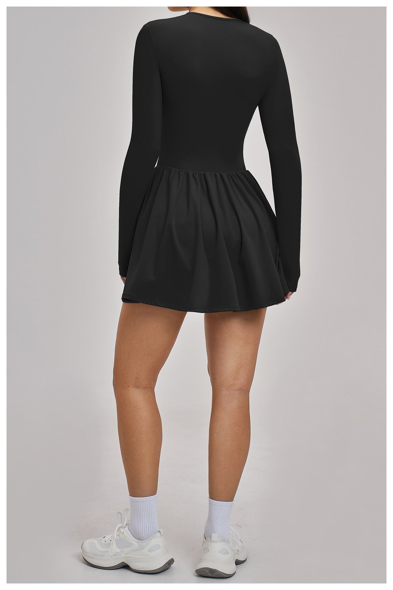 03/2026  Falda de tenis FOUREGG de imitación de dos piezas al por mayor, capa base, falda con bolsillo anticomprometida para fitness, vestido deportivo 9577