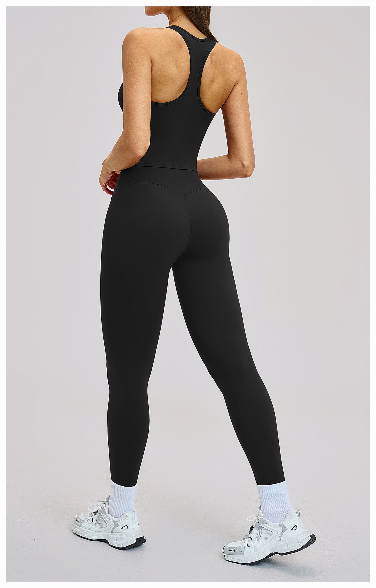 02/2026 Spring sports suit, tight-fitting back, sports and leisure suit, outdoor running and cycling fitness suit 8819