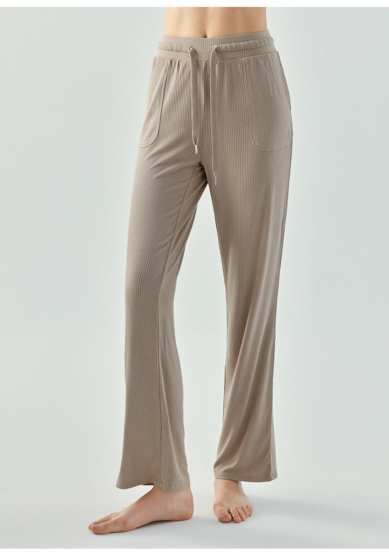 2023.08  sports pants women's high-waist casual loose straight wide-leg pants drape quick-drying dance aerobics fitness pants